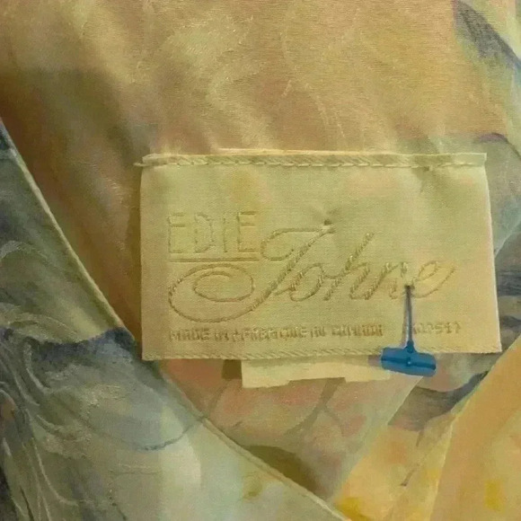 Edie johne 80s floral pink and blue  dress size small - Picture 12 of 13